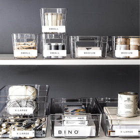 BINO small bins store craft supplies and toys neatly for kids.