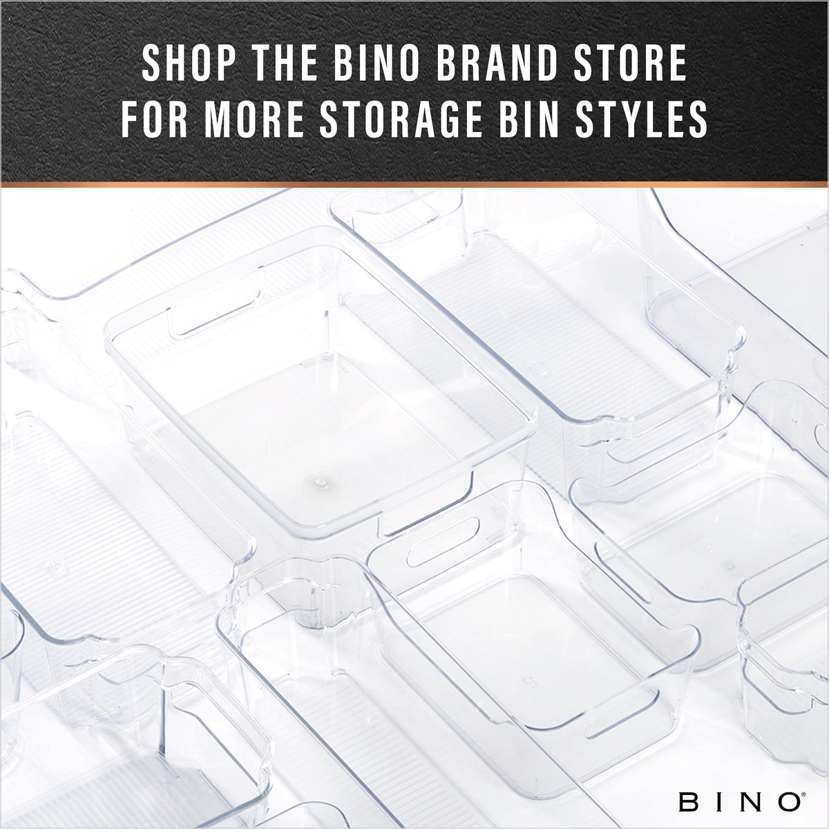 BINO The Handler large shallow bin labeled for organized categorization.