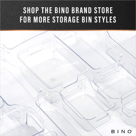 BINO versatile container with smooth edges suitable for drawers and cabinets.
