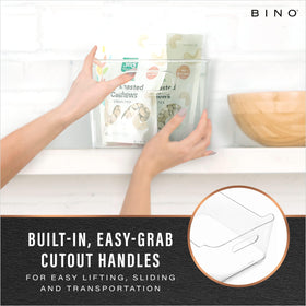 BINO X-Large 4-pack fridge bin clear inside for easy meal planning