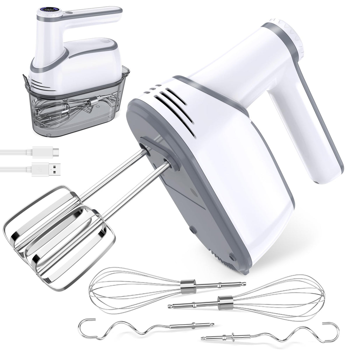 binROC cordless hand mixer attachments enable versatile batter mixing at home