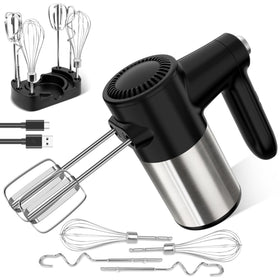 binROC cordless hand mixer battery life display for flexible, on-the-go baking
