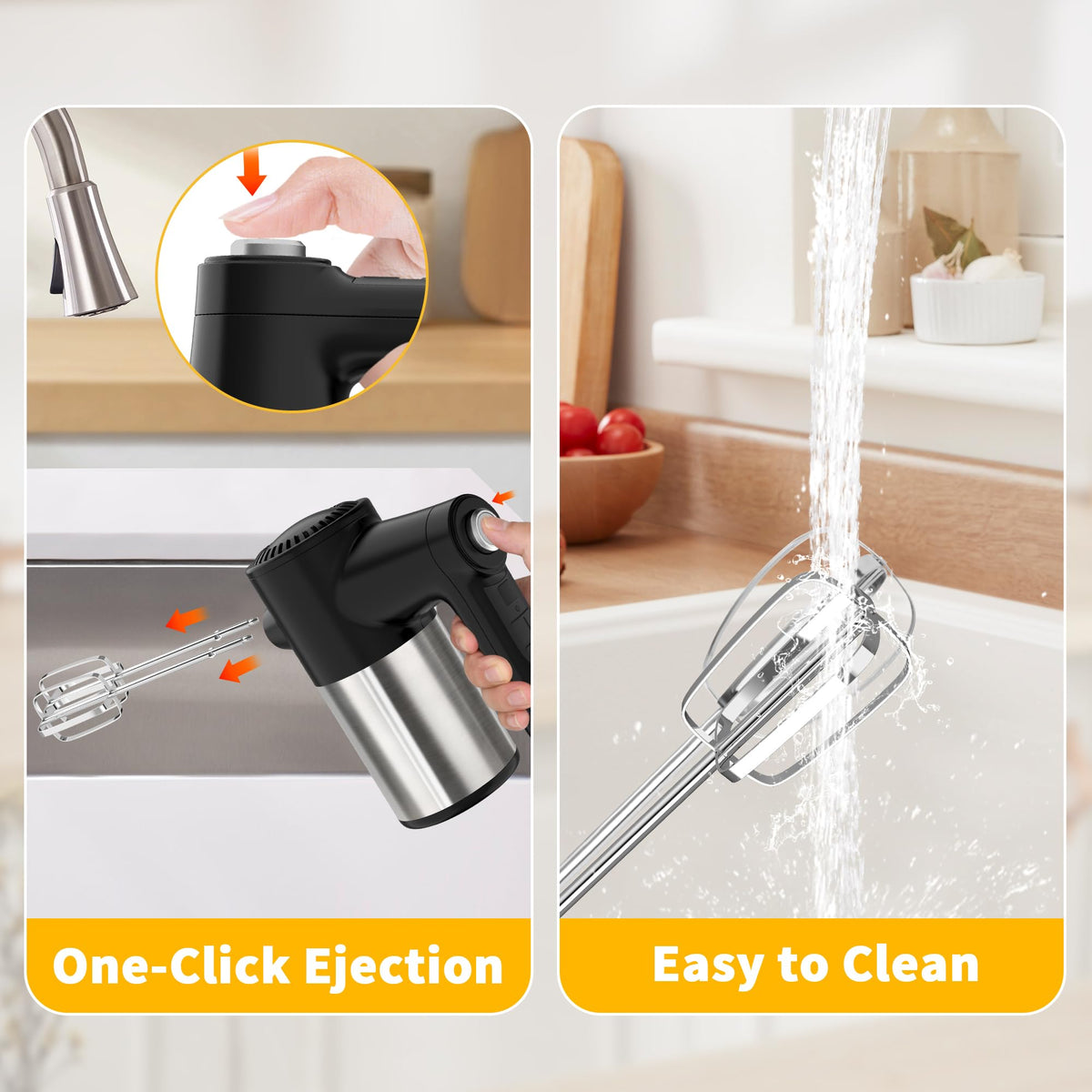 binROC one-touch eject button allows fast attachment changes