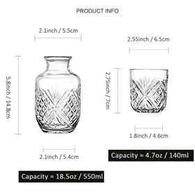 Binsakao bedside glass cup for late-night sipping