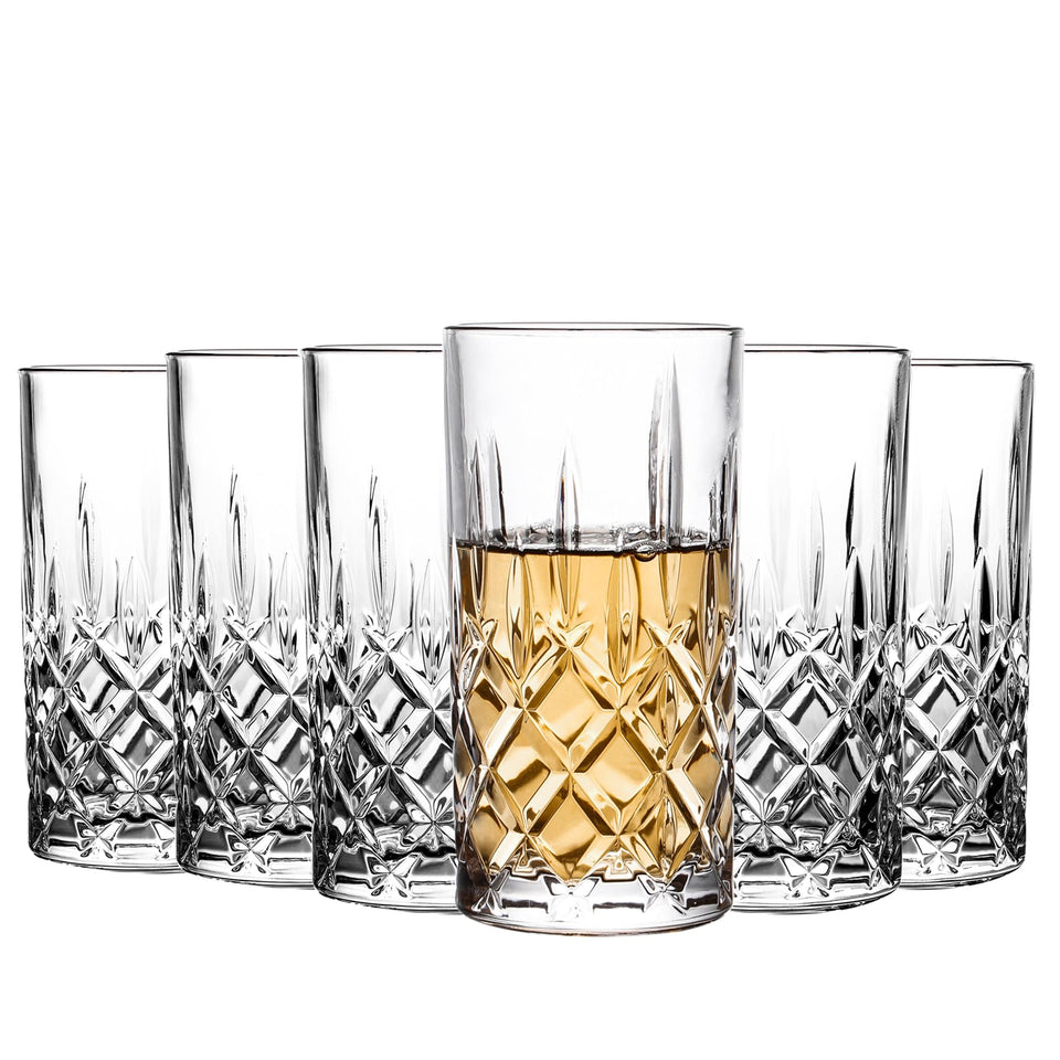 Binsakao highball glasses Collins 14oz set for cocktails and tall pours.