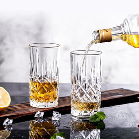 Binsakao highball glasses heavy-weight feel enhances sipping experience.
