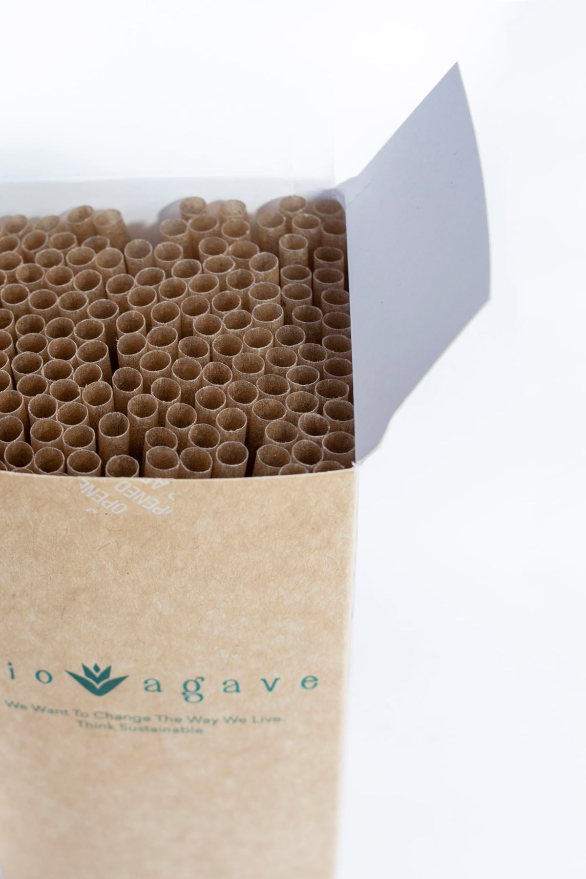 BIO AGAVE straw being disposed in a landfill-friendly scenario.