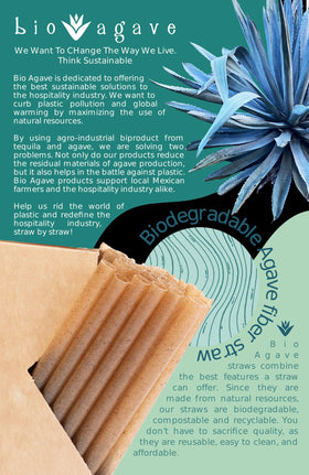 BIO AGAVE box and straw in kitchen setting for home use.