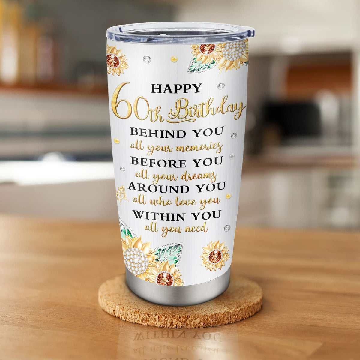 Biomlon 20oz tumbler hand wash recommended to preserve print.
