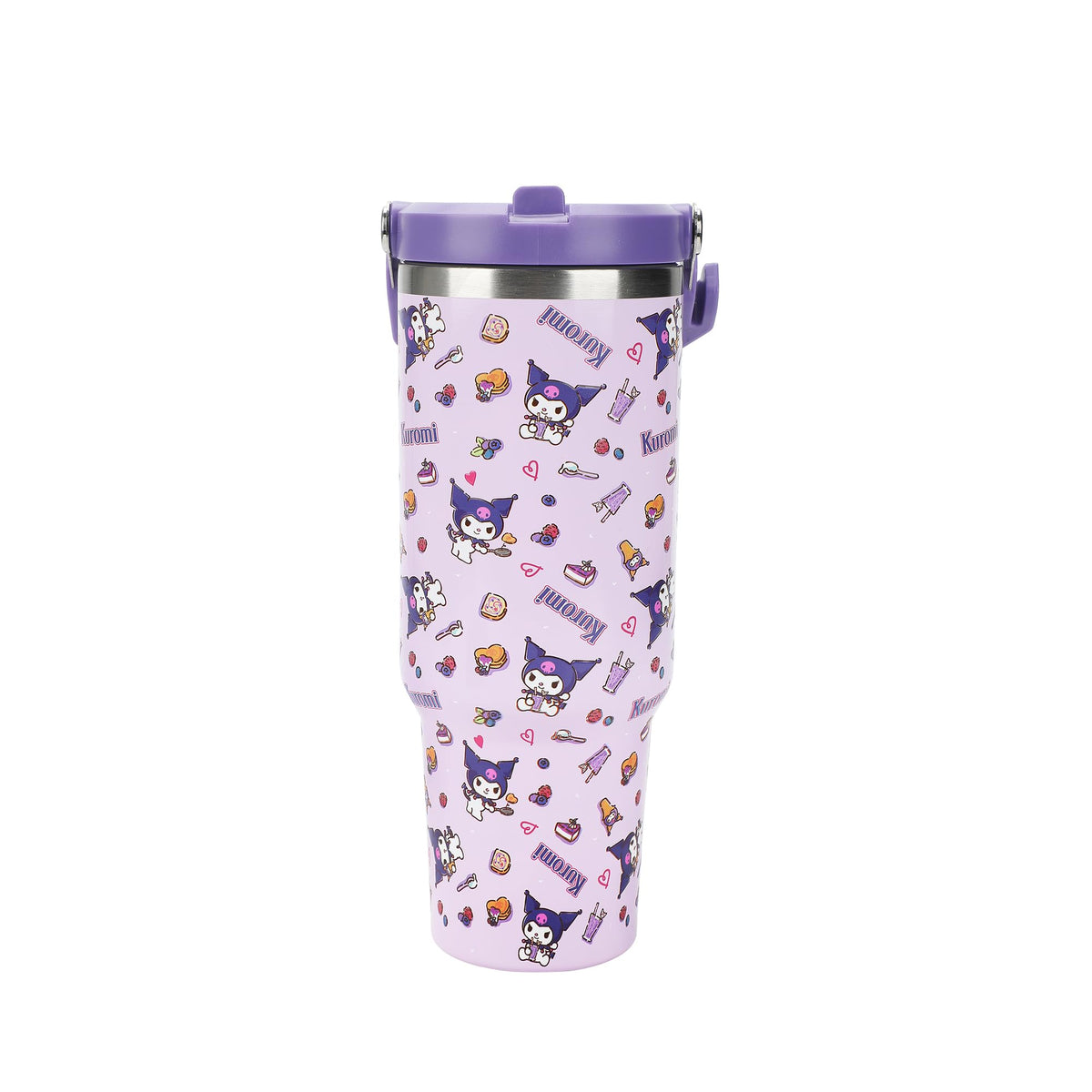 Officially licensed Bioworld Kuromi Sanrio tumbler for authentic design.
