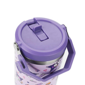 Tumbler height is 10.75 inches, fits in most car cupholders.