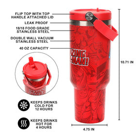 Bioworld Spider-Man leak-proof lid for secure sipping during commutes