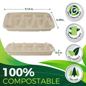 BIRCHIO Fiesta taco plates offer sturdy, compostable serving for parties and events.