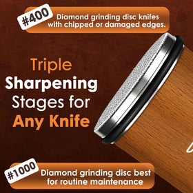 BIRDBAK precision-angle settings help consistent sharpening results.