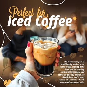 Birdee phin enables hot and iced Vietnamese coffee with easy brewing options.