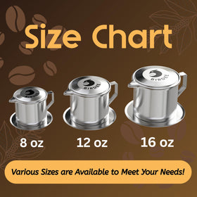 Birdee phin filter large capacity for bold Vietnamese coffee
