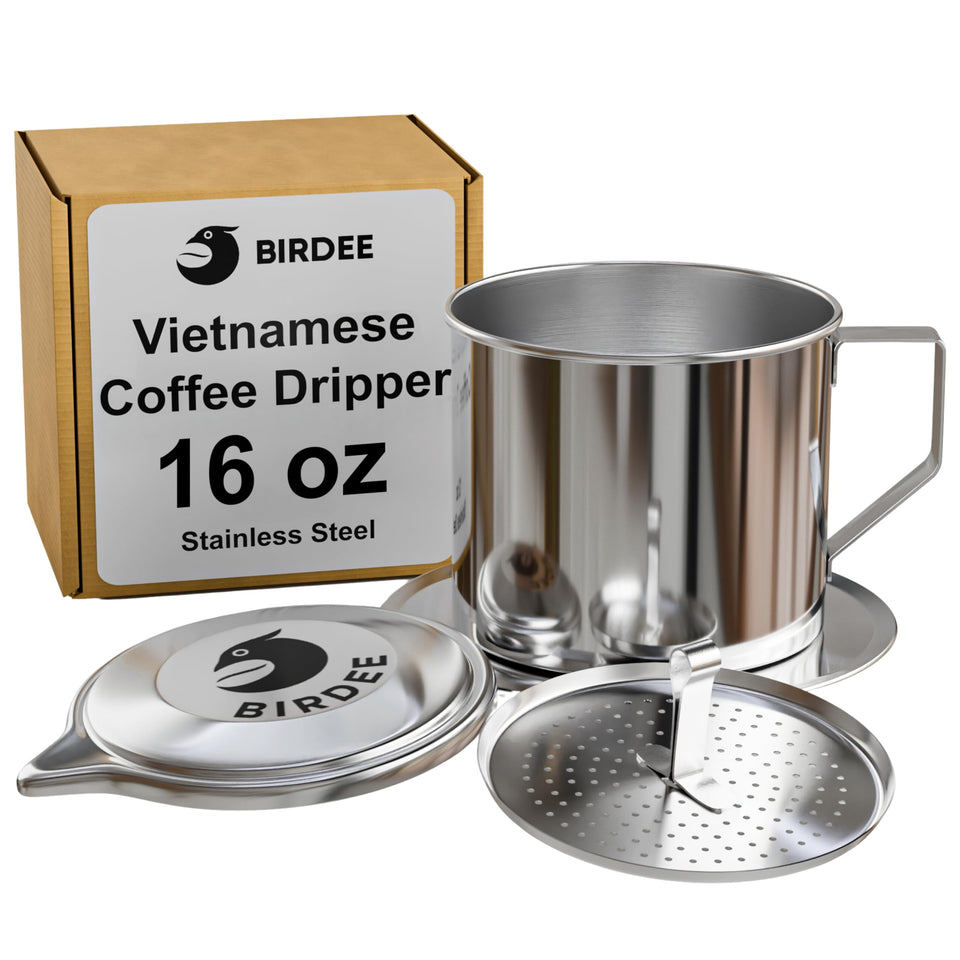 Birdee Vietnamese Coffee Press 16oz for rich hot brews
