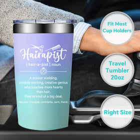 BIRGILT Hairapist tumbler used outdoors during work breaks