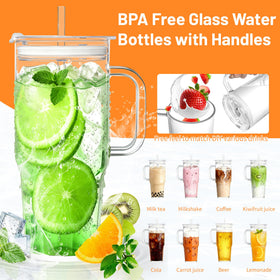 Birity clear borosilicate cup designed to resist temperature changes