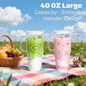 Birity included glass straw and brush for hygienic sipping