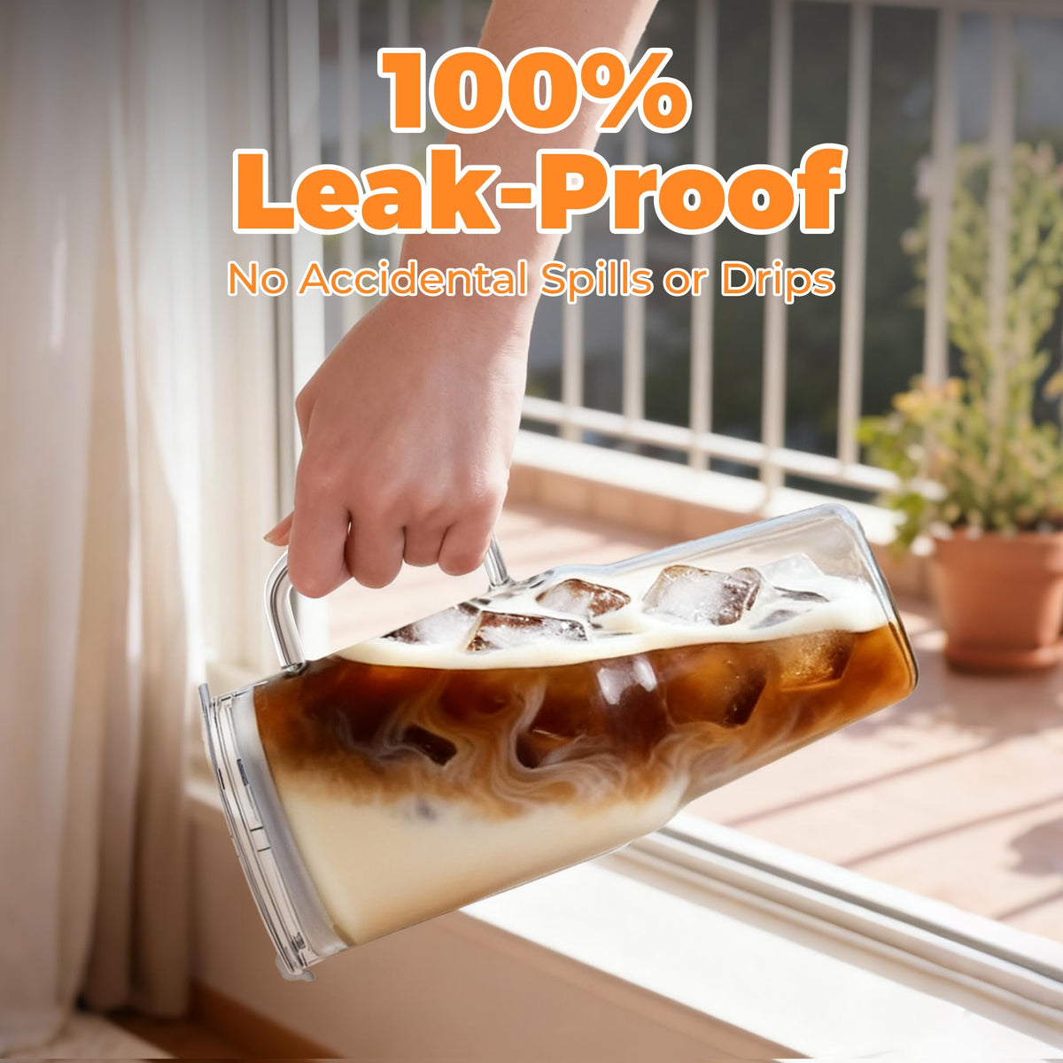 Birity leakproof lid keeps drinks secure during travel
