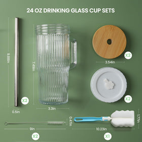 Birity reusable glass tumbler suitable for smoothies and shakes on the go.