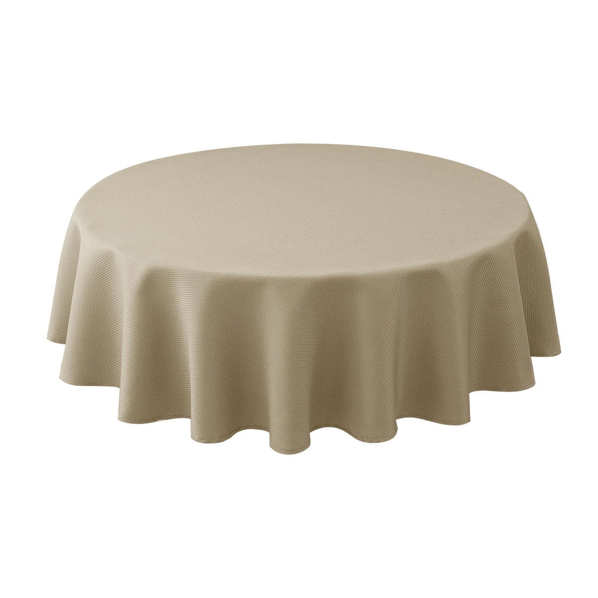 Biscaynebay 70-inch round textured tablecloth with elegant drape for dining