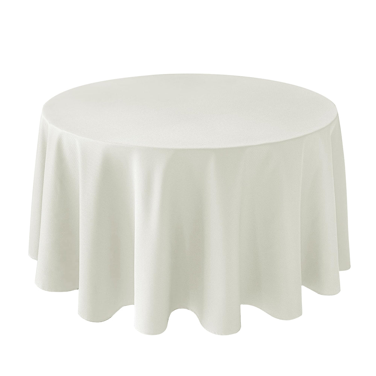 Biscaynebay ivory textured round tablecloth adds refined elegance to gatherings