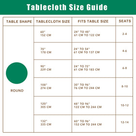 Biscaynebay machine-washable round tablecloth ready for quick post-event cleanup