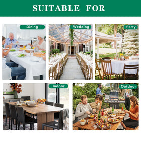 Biscaynebay Sage tablecloth enhances kitchens and dining rooms with versatile styling.