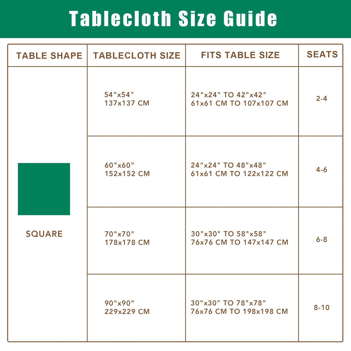 Biscaynebay square tablecloth on dining setup for versatile use