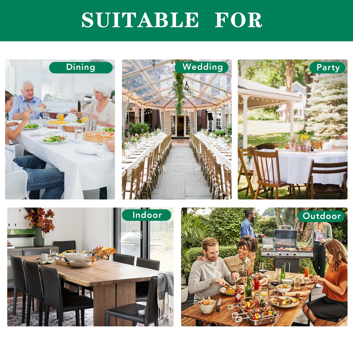 Biscaynebay tablecloth holiday dining creates festive table setting.