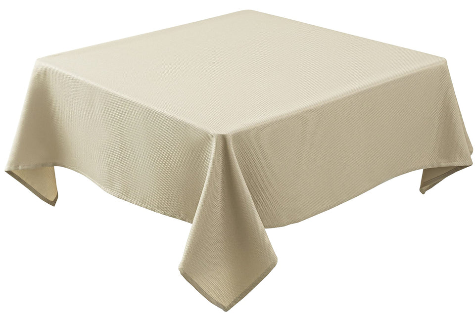 Biscaynebay textured tablecloth close-up highlighting premium weave and durability.