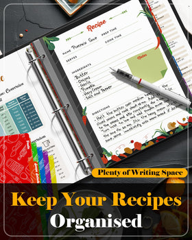 BiuLeon dividers and stickers help categorize recipes efficiently