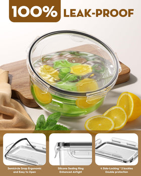 Biuleon rectangular 10oz container compact for lunch boxes.
