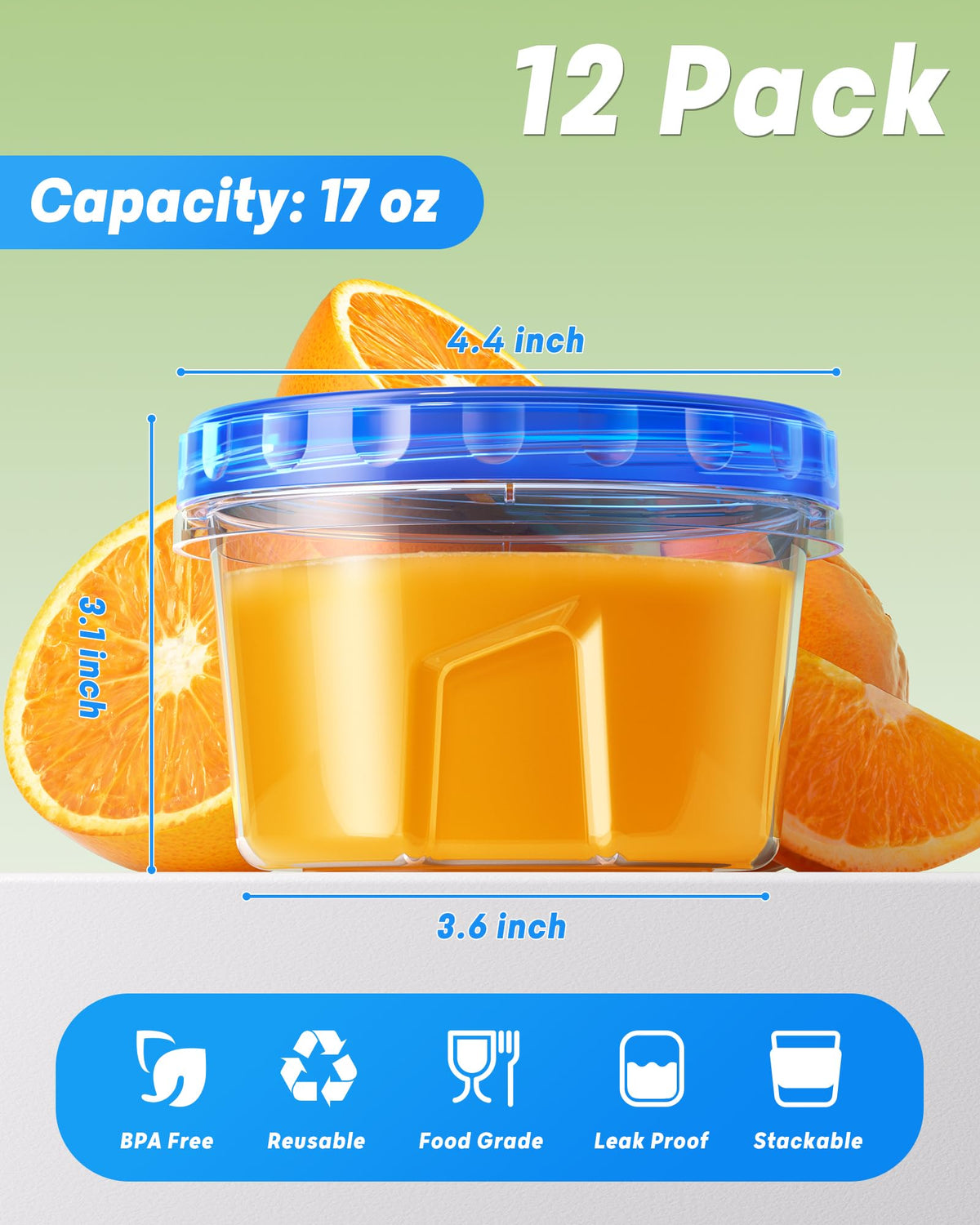 BiuLeon airtight twist-top lid close-up for fresher leftovers.