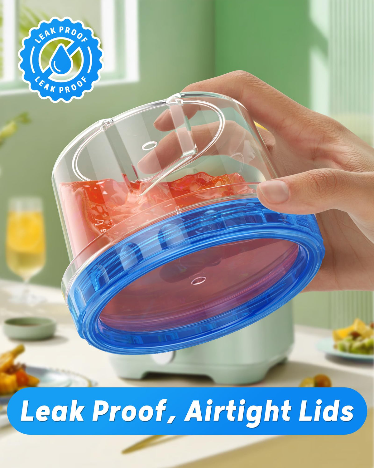 BiuLeon leakproof overnight oats container prevents spills during transport.