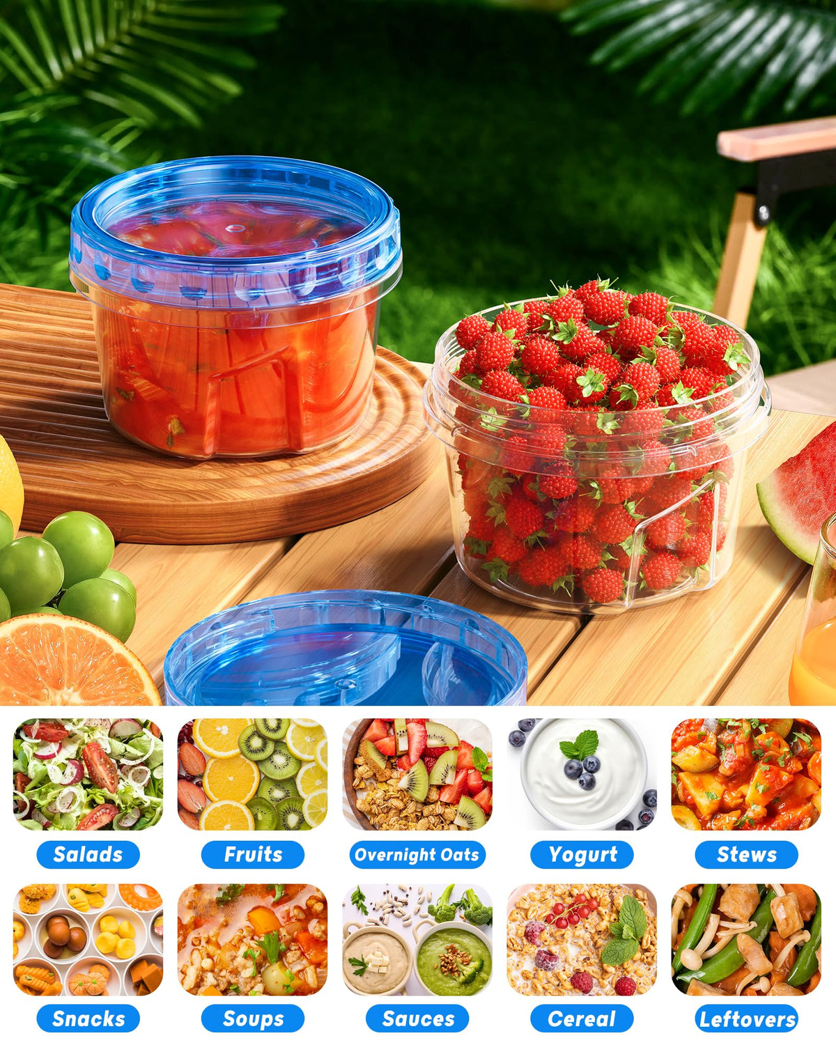 BiuLeon portable meal-prep containers for on-the-go portions.
