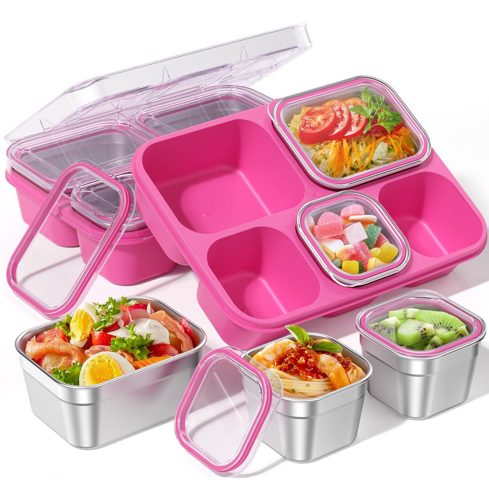 BiuLeon Snackle Box with five compartments for organized snacks on the go.