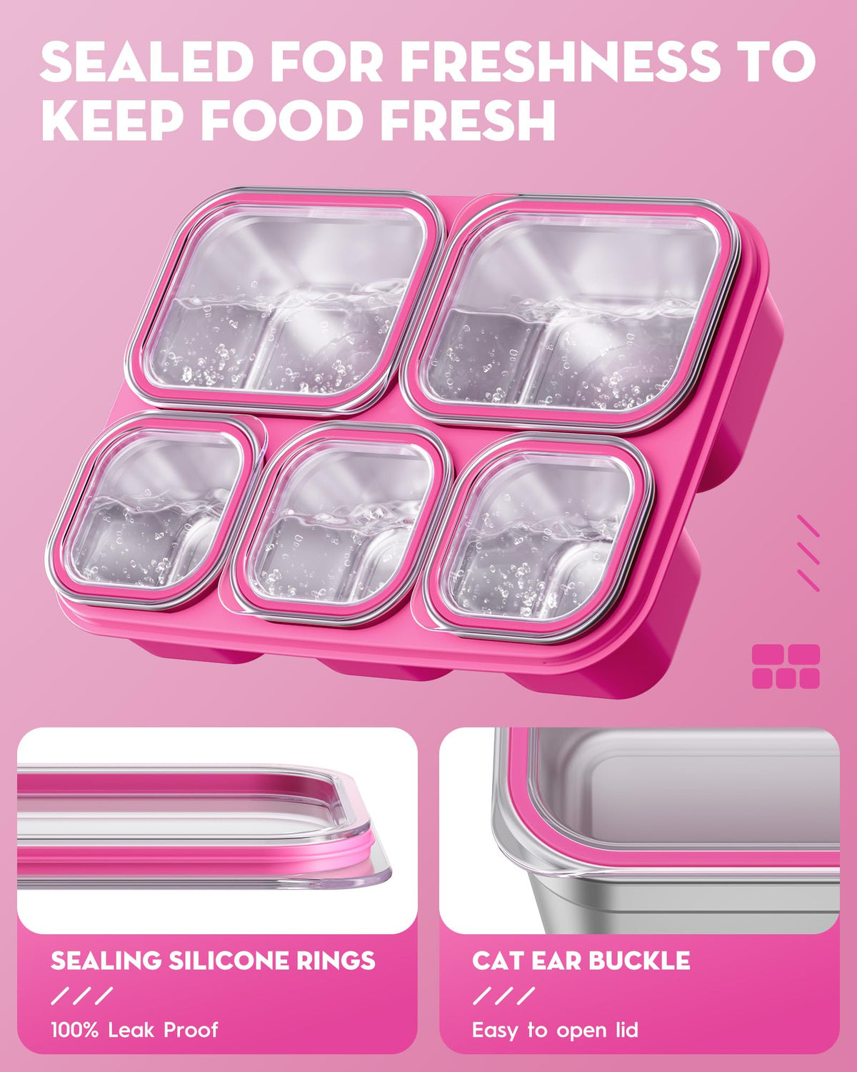 BiuLeon Snackle Box dishwasher safe and freezer friendly for easy cleanup.