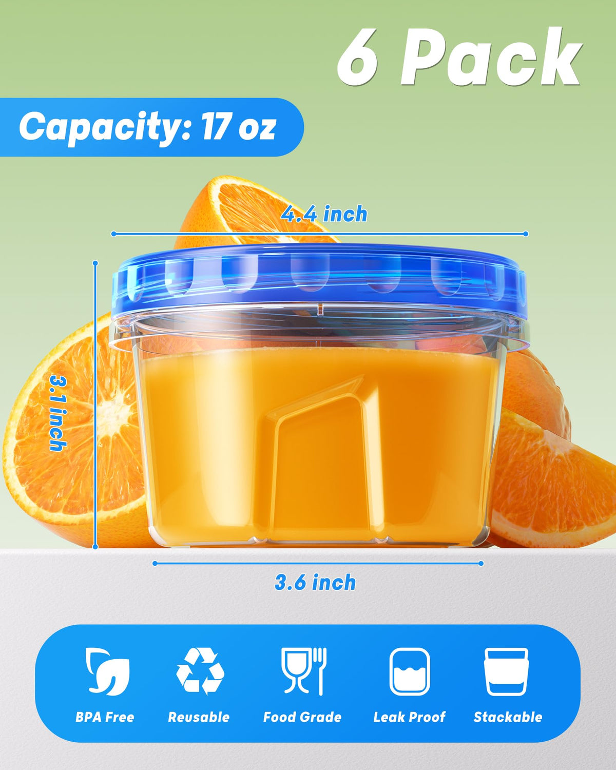 BiuLeon twist-top lid airtight seal for mess-free snacks and sauces.