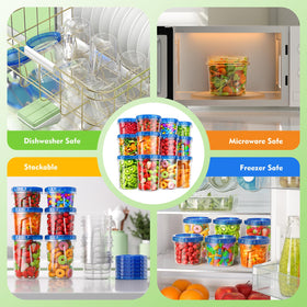 BiuLeon twist-top lids seal airtight and leakproof for soups and sauces.