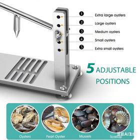 Included shell knives and gloves support safe, complete shelling tasks.