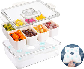 Bivpreom Snackle Box eight compartments keep foods separated for fresh flavors