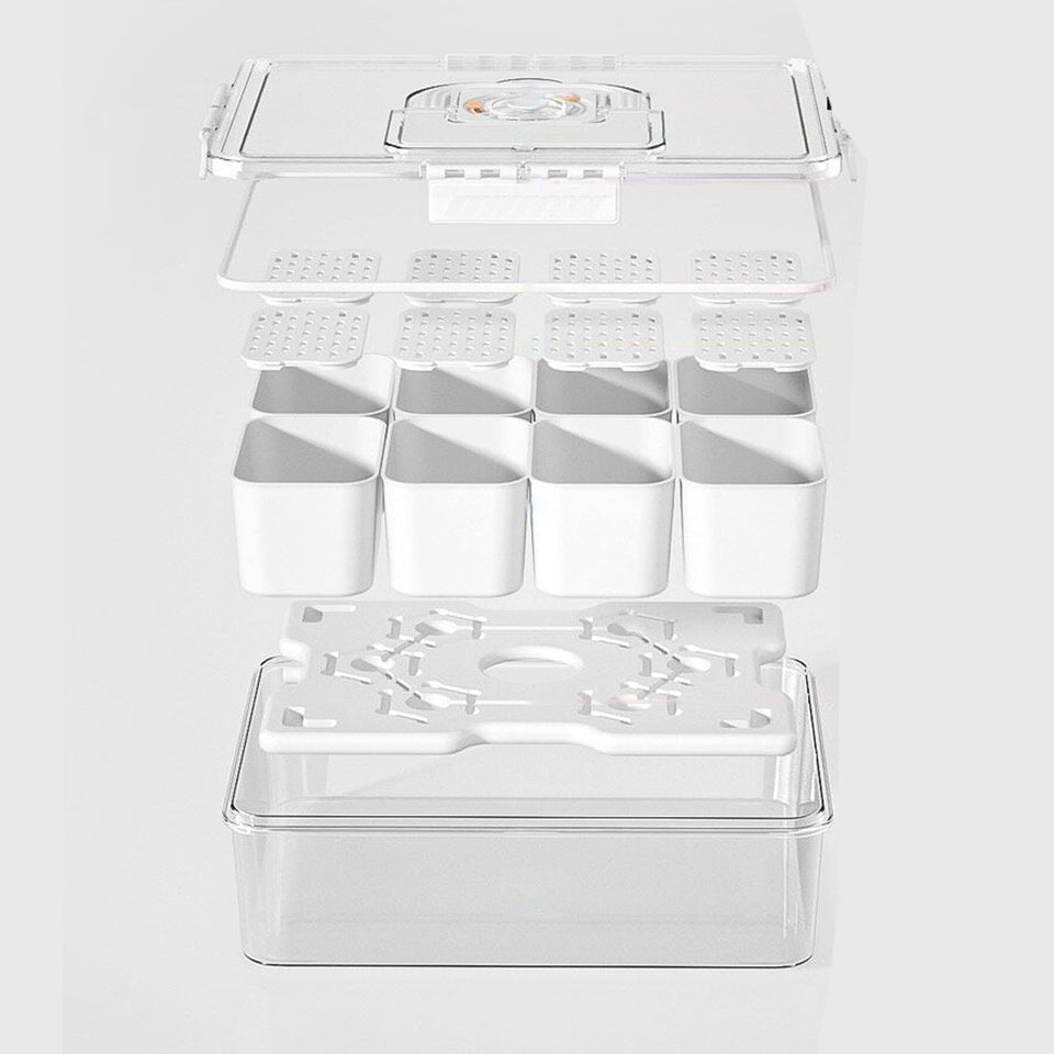 Bivpreom Snackle Box with ice pack inside keeps snacks cool on the go