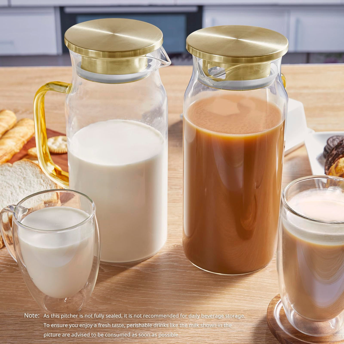 Bivvclaz dishwasher safe pitcher for quick cleanup.