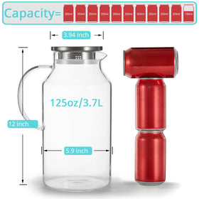 Bivvclaz glass pitcher lid closeup highlighting secure pour seal