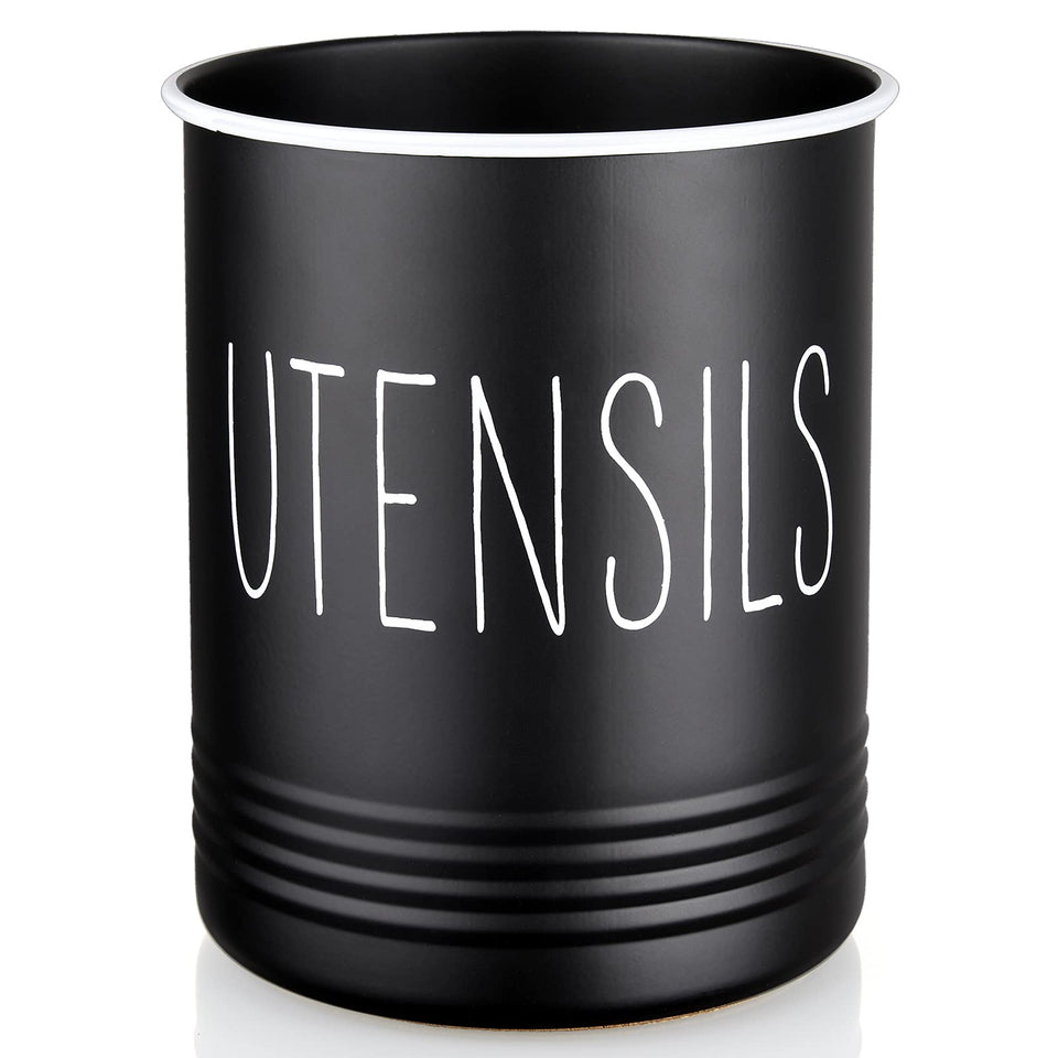 Bivvclaz kitchen utensil holder front view for stable counter organization.