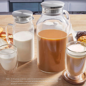 Bivvclaz pitcher lid demonstrates dual pour options for controlled serving.