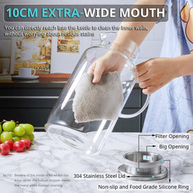 Bivvclaz pitcher pouring with ice to illustrate dual-function pour design